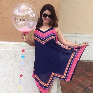 My Michelle tribal chiffon hankerchief dress